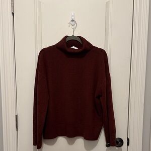 Preston & York Deep Red Cowl Neck Sweater